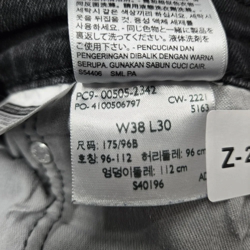 Levi's 505 Men Jeans 38X30 Black Denim Regular Fit 28